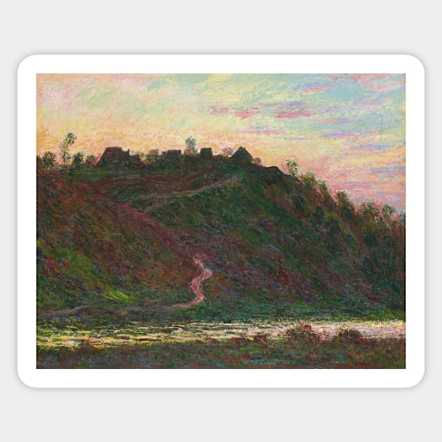 Village of La Roche-Blond, effect of the evening by Claude Monet Sticker by Classic Art Stall